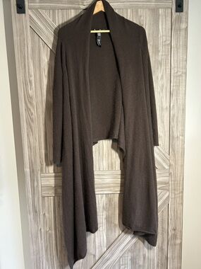 Mercer & Madison Angora Duster Cardigan Brown L Cozycore Whimsigoth